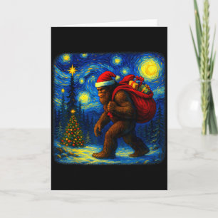 Bigfoot Weihnachtsmann Weihnachten Sternennacht Sa Karte