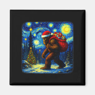 Bigfoot Weihnachtsmann Weihnachten Sternennacht Sa Magnet