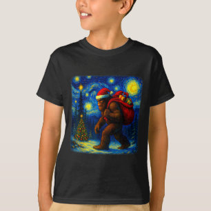 Bigfoot Weihnachtsmann Weihnachten Sternennacht Sa T-Shirt