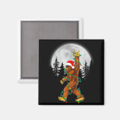 Bigfoot Weihnachtsmann Weihnachtsbaum Lichter Lust Magnet (Vorderseite/Rückseite)