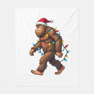 Bigfoot Weihnachtsmann Weihnachtsbaum Lichter Xmas Fleecedecke