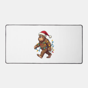 Bigfoot Weihnachtsmann Weihnachtsbaum Lichter Xmas Schreibtischunterlage