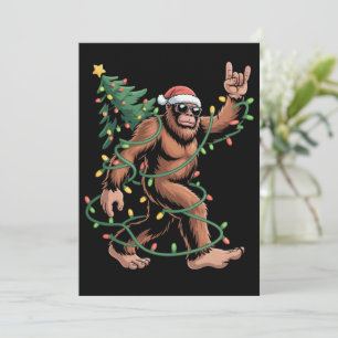 Bigfoot Weihnachtsmann Weihnachtsbaum Sasquatch We Einladung