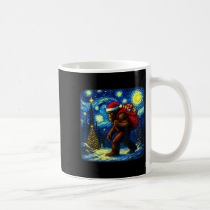 Bigfoot Weihnachtsmann Weihnachtsstern Nacht Sasqu Kaffeetasse