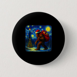 Bigfoot Weihnachtsmann Weihnachtssternennacht Sasq Button