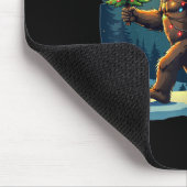 Bigfoot Weihnachtsmannmütze Weihnachtsbaum Lichter Mousepad (Ecke)
