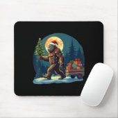 Bigfoot Weihnachtsmannmütze Weihnachtsbaum Lichter Mousepad (Mit Mouse)
