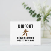BIGFOOT WEISS MICH ANKÜNDIGUNGSPOSTKARTE (Stehend Vorderseite)
