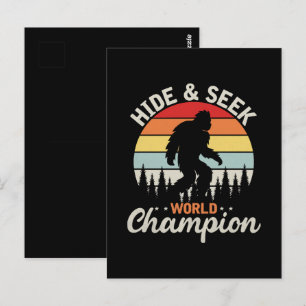 Bigfoot-Weltmeister im Versteckspiel Postkarte