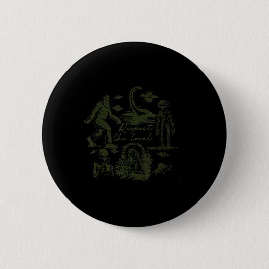 Bigfoot Wendigo Kryptoid UFO-Jagd Außerirdischer R Button (Vorderseite)