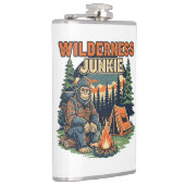 Bigfoot Wildness Junkie Retro-Design Flachmann (Rechts)