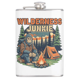 Bigfoot Wildness Junkie Retro-Design Flachmann