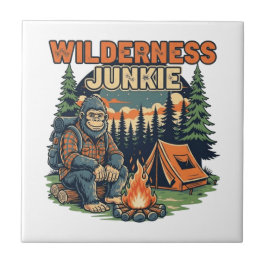 Bigfoot Wildness Junkie Retro-Design Fliese