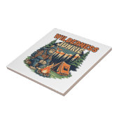 Bigfoot Wildness Junkie Retro-Design Fliese (Seite)