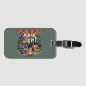Bigfoot Wildness Junkie Retro-Design Gepäckanhänger (Vorderseite (Horizontal))