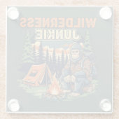 Bigfoot Wildness Junkie Retro-Design Glasuntersetzer (Rückseite)