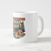 Bigfoot Wildness Junkie Retro-Design Jumbo-Tasse (Vorderseite Rechts)