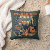 Bigfoot Wildness Junkie Retro-Design Kissen (Decke)