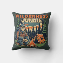 Bigfoot Wildness Junkie Retro-Design Kissen