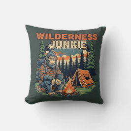 Bigfoot Wildness Junkie Retro-Design Kissen