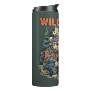Bigfoot Wildness Junkie Retro-Design Thermosbecher