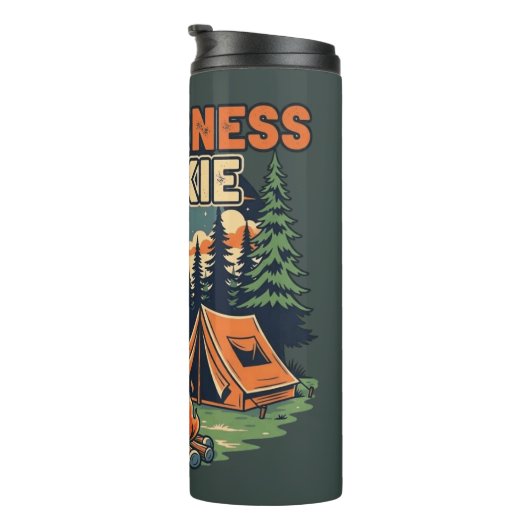 Bigfoot Wildness Junkie Retro-Design Thermosbecher (Nach rechts gedreht)