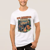 Bigfoot Wildness Junkie Retro-Design Tri-Blend Shirt (Vorderseite)