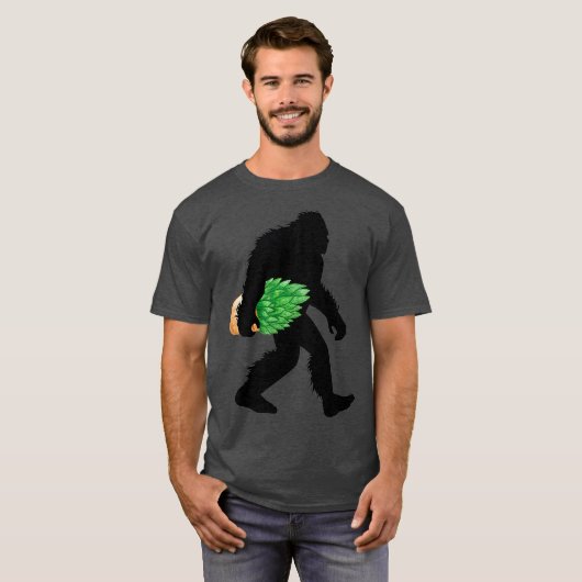 Bigfoot With Succulent Sasquatch Cactus Plant T-Shirt (Vorne ganz)