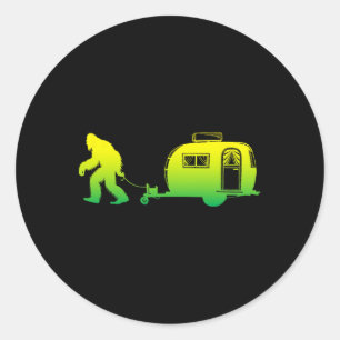 Bigfoot Wohnmobil Camping Sasquatch Campervan G Runder Aufkleber