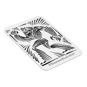Bigfoot Woodcut Graphic Magnet (Rechte Seite)