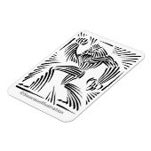 Bigfoot Woodcut Graphic Magnet (Linke Seite)