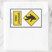Bigfoot Xing (weiß) Aufkleber (Tasche)