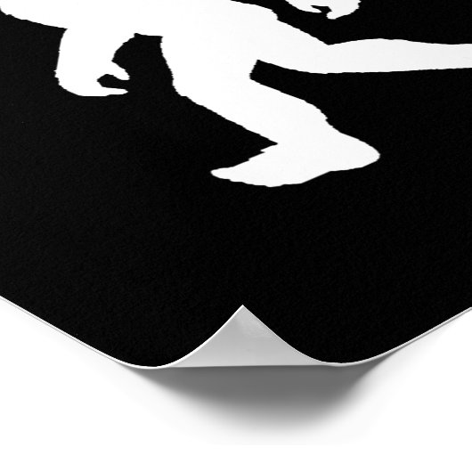 bigfoot yeti sasquatch hässliche Weihnachtspulli Poster (Ecke)