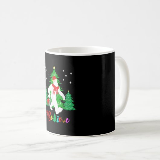 Bigfoot Yeti Sasquatch Weihnachten Glaube Weihnach Kaffeetasse (VorderseiteRechts)