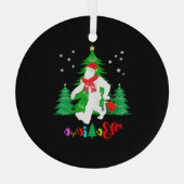 Bigfoot Yeti Sasquatch Weihnachten Glaube Weihnach Ornament Aus Glas (Rückseite)