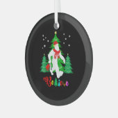 Bigfoot Yeti Sasquatch Weihnachten Glaube Weihnach Ornament Aus Glas (Vorderseite links)