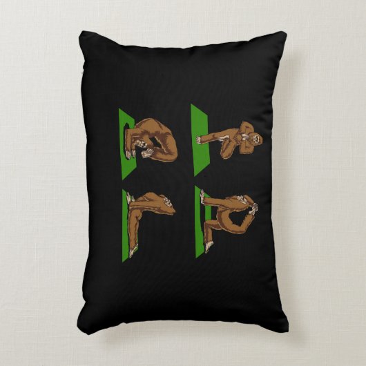 Bigfoot Zen Yoga Posen Funny Fantasy Dekokissen (Vorderseite(Vertikal))