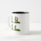 Bigfoot Zen Yoga Posen Funny Fantasy Zweifarbige Tasse (Vorderseite Links)