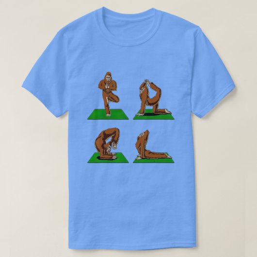 Bigfoot Zen Yoga Workout Namaste Cryptozoology Cry T-Shirt (Design vorne)
