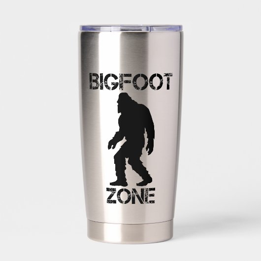 Bigfoot-Zone Lustiger Bigfoot Thermobecher (Vorderseite)