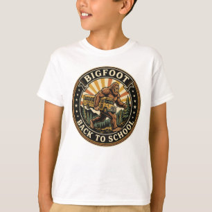 Bigfoot Zurück zur Schule Lustiges Retro-Monster T-Shirt