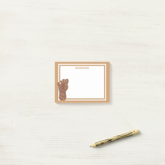 Bigfooter Bahn Z Bigfoot Sasquatch Anmerkungen Post-it Klebezettel (Auf Schreibtisch)