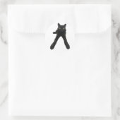 Bigfootjinx Katze Runder Aufkleber (Tasche)