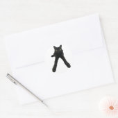 Bigfootjinx Katze Runder Aufkleber (Umschlag)