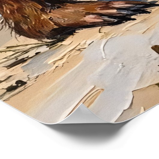 Bigfoot's Beach Haul: Ein Hirsch und ein Stick Poster (Ecke)