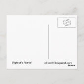 Bigfoot's Friend Postkarte (Rückseite)