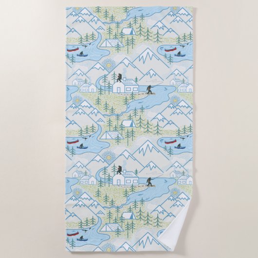 BigFoot's Lake Life Strandtuch (Vorderseite)