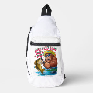Bigfoots Nur ein Kind, das Lieben zum Fischen hat Crossbody Bag