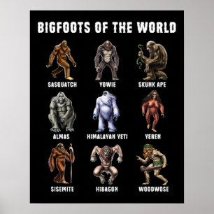 Bigfoots of the World Poster