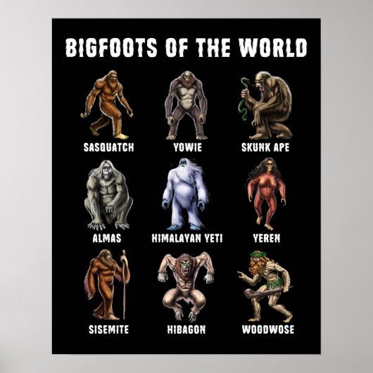 Bigfoots of the World Poster (Vorne)